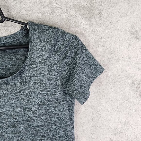 Women's Nike Dri-Fit Shirt Heathered Gray Short Sleeve Round Neck active Size S - Picture 5 of 11